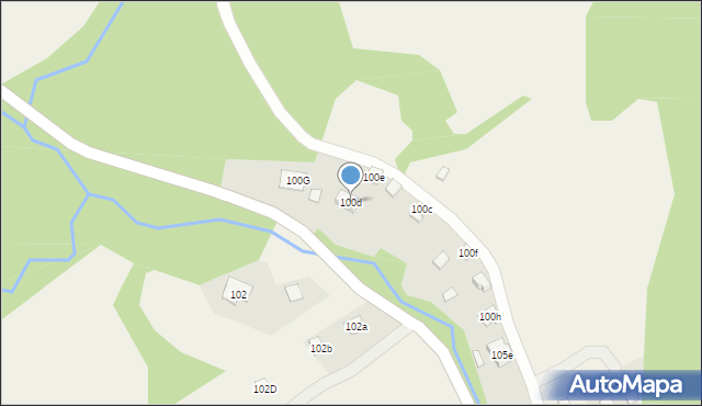 Lachowice, Lachowice, 100d, mapa Lachowice