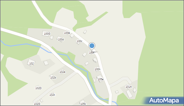 Lachowice, Lachowice, 100f, mapa Lachowice