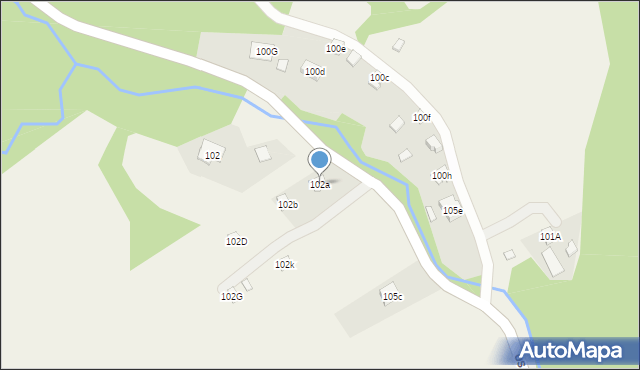 Lachowice, Lachowice, 102a, mapa Lachowice