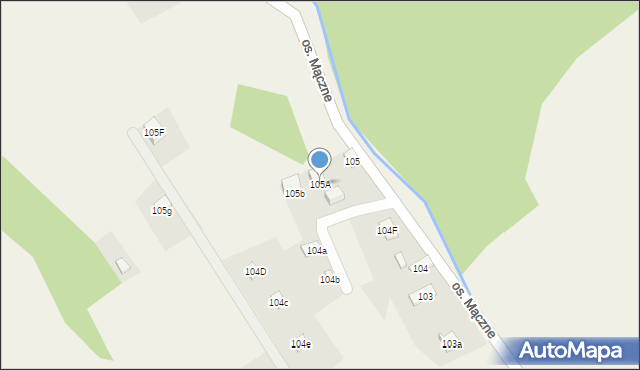 Lachowice, Lachowice, 105A, mapa Lachowice