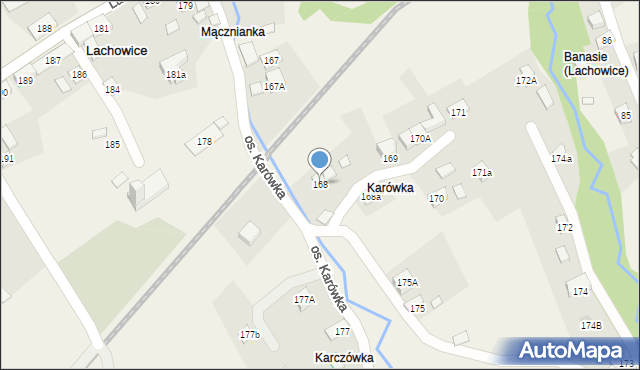 Lachowice, Lachowice, 168, mapa Lachowice