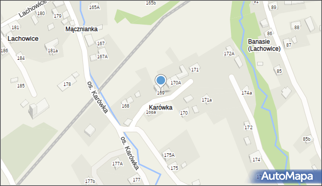 Lachowice, Lachowice, 169, mapa Lachowice