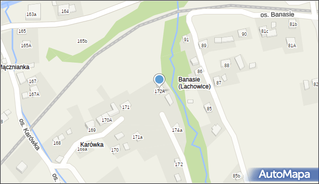 Lachowice, Lachowice, 172A, mapa Lachowice