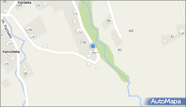 Lachowice, Lachowice, 173, mapa Lachowice