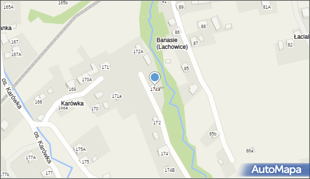 Lachowice, Lachowice, 174a, mapa Lachowice