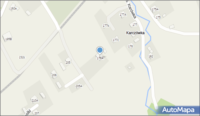 Lachowice, Lachowice, 176A, mapa Lachowice