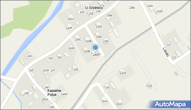 Lachowice, Lachowice, 240D, mapa Lachowice