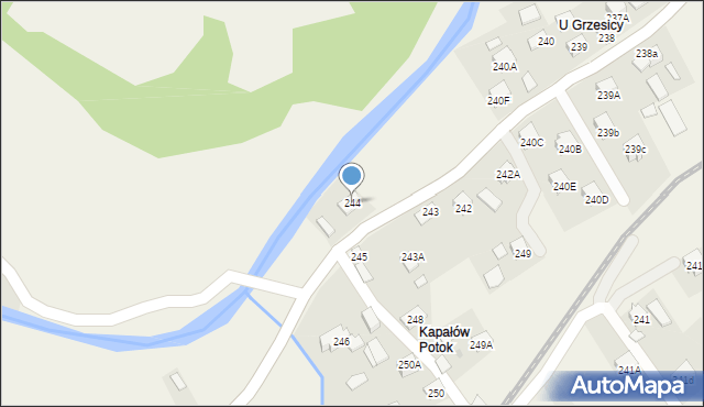 Lachowice, Lachowice, 244, mapa Lachowice