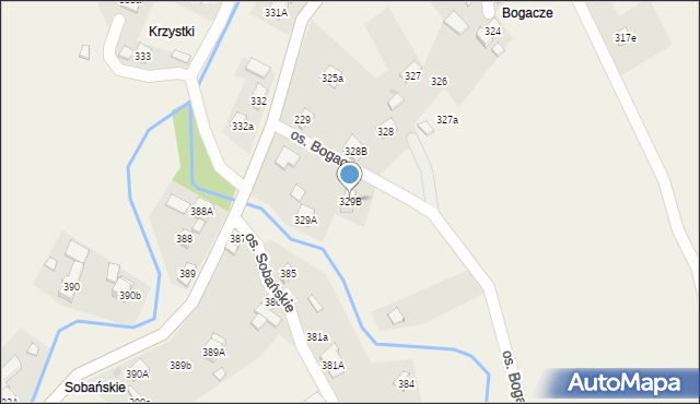 Lachowice, Lachowice, 329B, mapa Lachowice