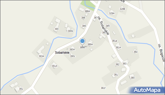 Lachowice, Lachowice, 389b, mapa Lachowice