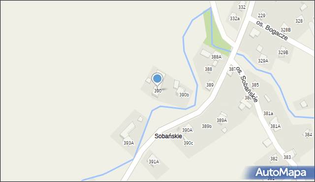 Lachowice, Lachowice, 390, mapa Lachowice