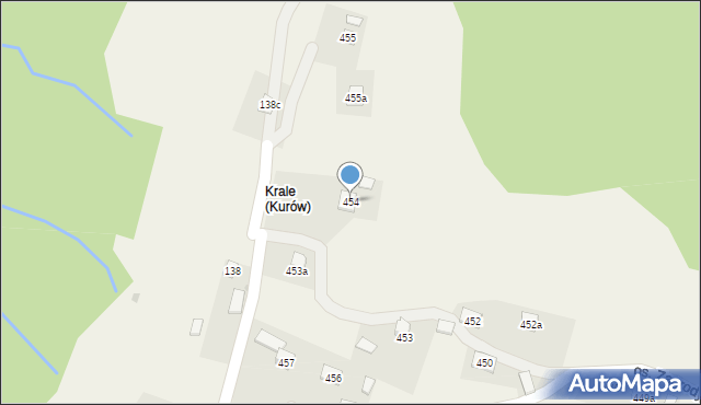 Lachowice, Lachowice, 454, mapa Lachowice