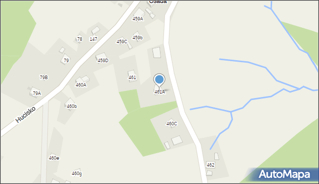 Lachowice, Lachowice, 461A, mapa Lachowice