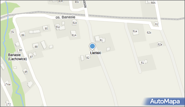 Lachowice, Lachowice, 82A, mapa Lachowice