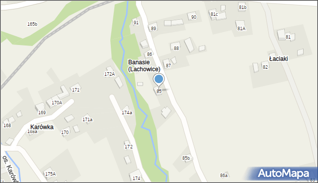 Lachowice, Lachowice, 85, mapa Lachowice