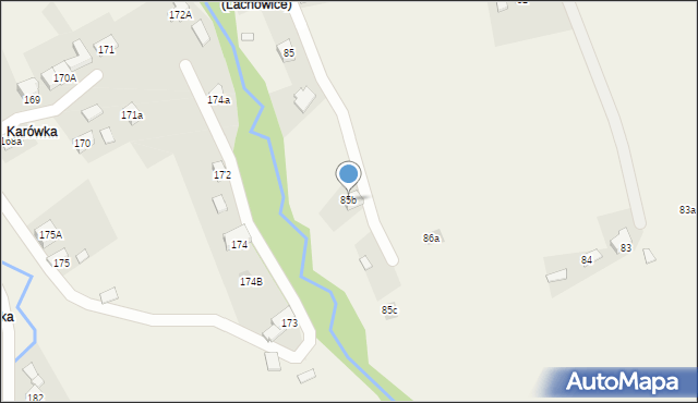 Lachowice, Lachowice, 85b, mapa Lachowice