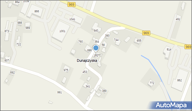 Łącko, Łącko, 191, mapa Łącko