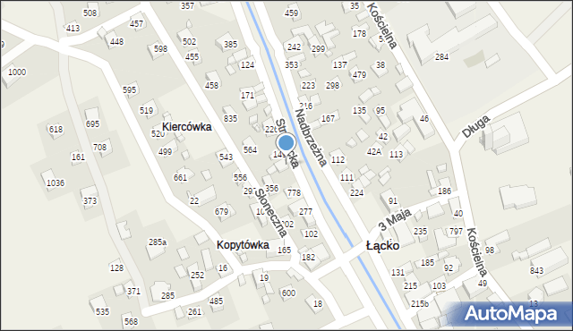Łącko, Łącko, 222, mapa Łącko