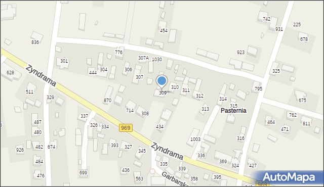 Łącko, Łącko, 309, mapa Łącko