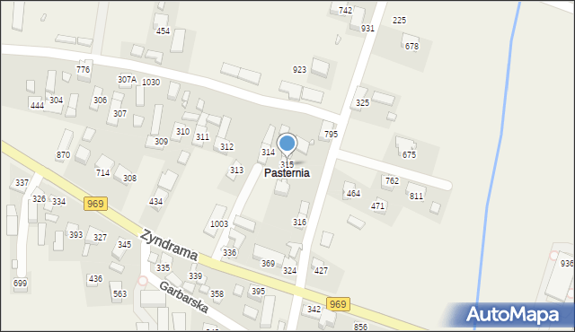 Łącko, Łącko, 315, mapa Łącko