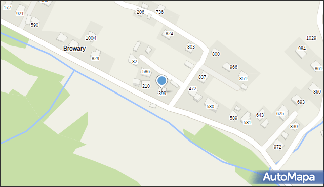 Łącko, Łącko, 399, mapa Łącko