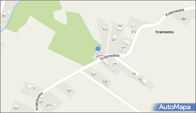 Łącko, Łącko, 403, mapa Łącko