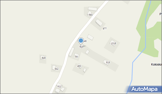 Łącko, Łącko, 513, mapa Łącko