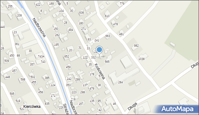 Łącko, Łącko, 539, mapa Łącko