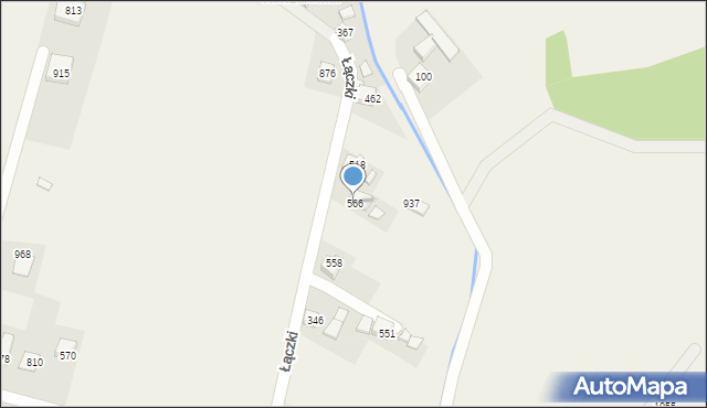 Łącko, Łącko, 566, mapa Łącko