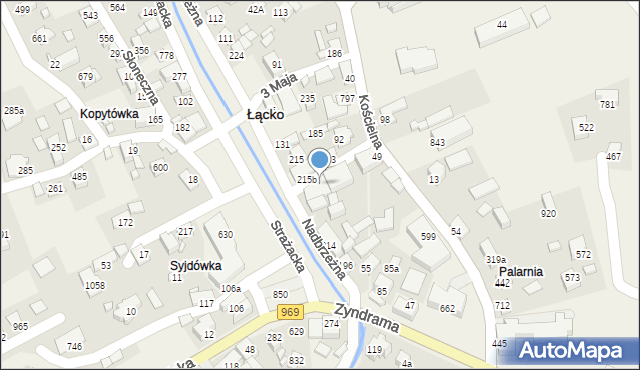 Łącko, Łącko, 57, mapa Łącko