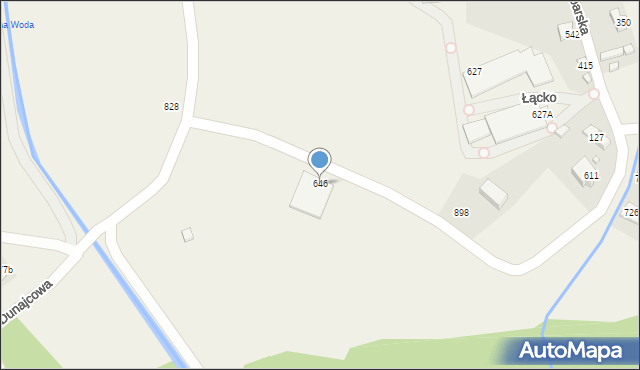 Łącko, Łącko, 646, mapa Łącko