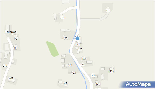 Łącko, Łącko, 671, mapa Łącko
