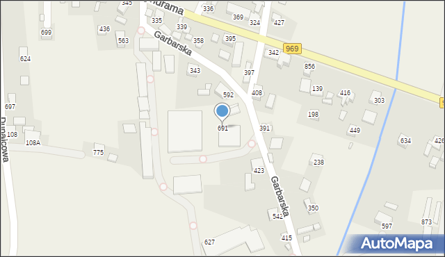 Łącko, Łącko, 691, mapa Łącko