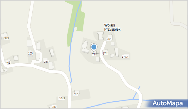 Łącko, Łącko, 71, mapa Łącko