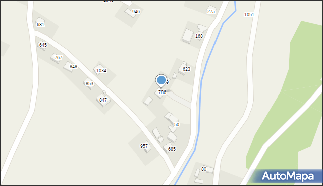 Łącko, Łącko, 786, mapa Łącko