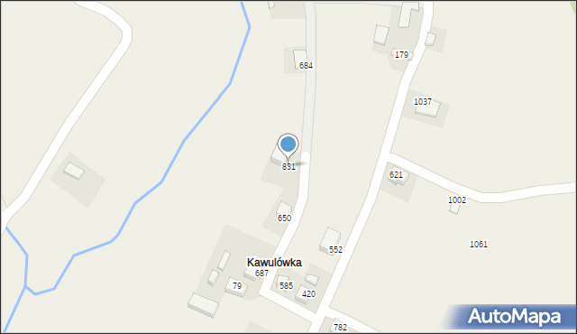 Łącko, Łącko, 831, mapa Łącko