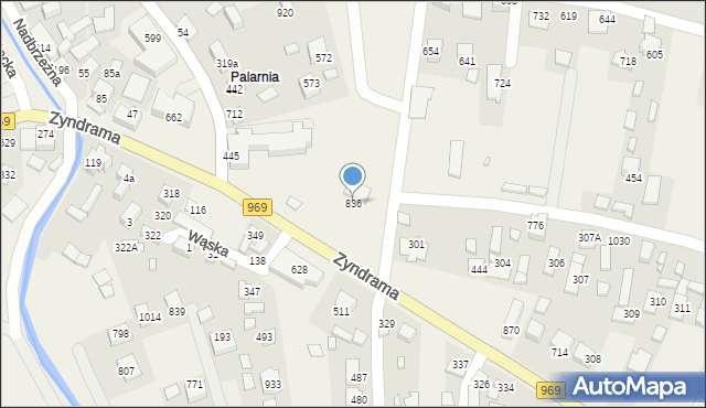 Łącko, Łącko, 836, mapa Łącko