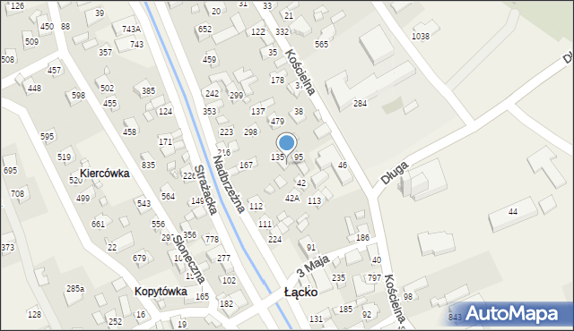 Łącko, Łącko, 87, mapa Łącko