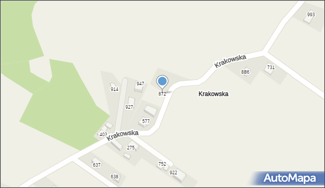 Łącko, Łącko, 872, mapa Łącko