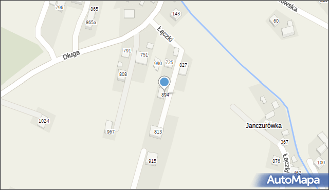 Łącko, Łącko, 894, mapa Łącko