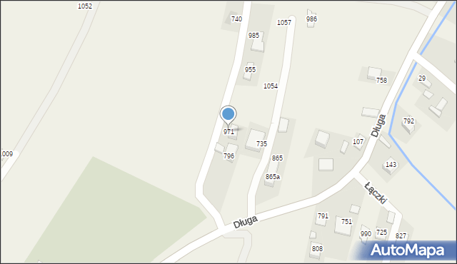 Łącko, Łącko, 971, mapa Łącko