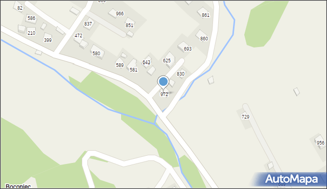 Łącko, Łącko, 972, mapa Łącko