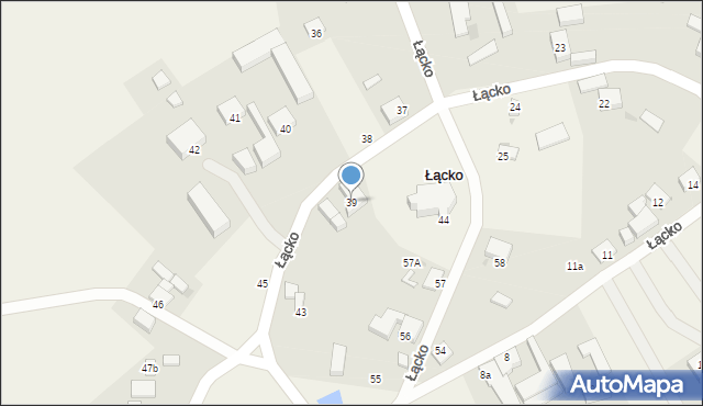 Łącko, Łącko, 39, mapa Łącko