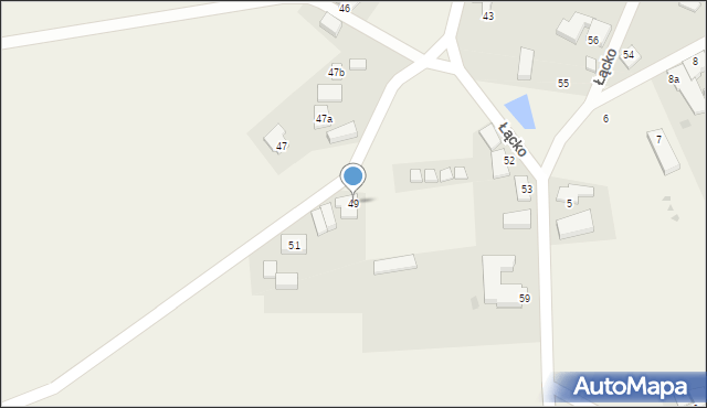Łącko, Łącko, 49, mapa Łącko