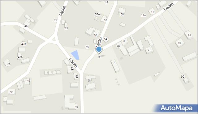 Łącko, Łącko, 6, mapa Łącko