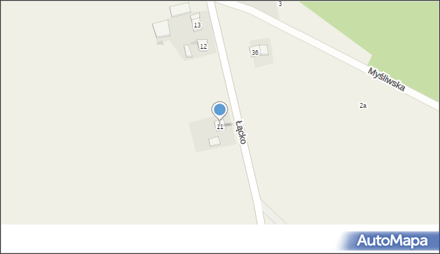 Łącko, Łącko, 11, mapa Łącko