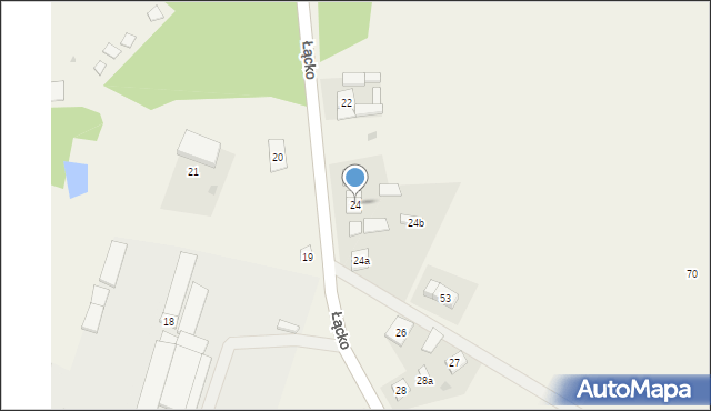 Łącko, Łącko, 24, mapa Łącko