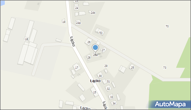 Łącko, Łącko, 28a, mapa Łącko