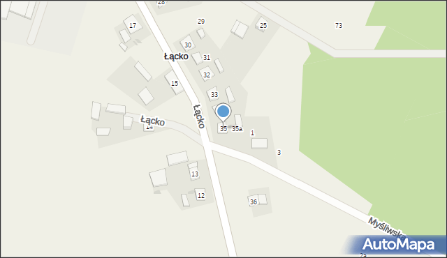 Łącko, Łącko, 35, mapa Łącko