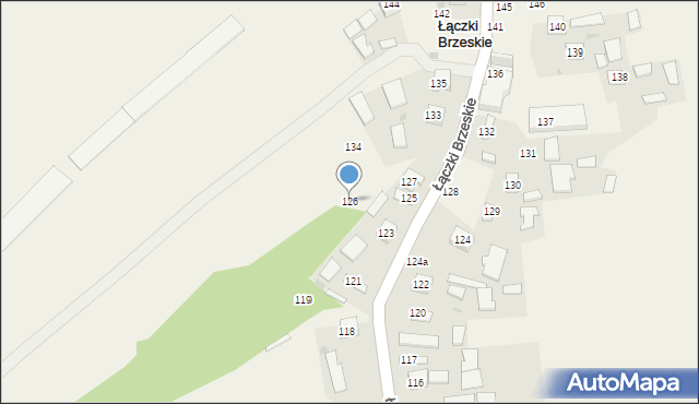 Łączki Brzeskie, Łączki Brzeskie, 126, mapa Łączki Brzeskie